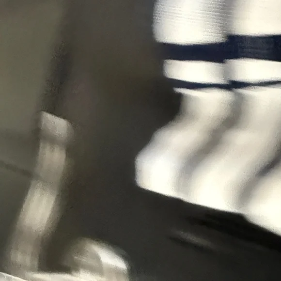 LOFT Women's Navy and White Striped Long-Sleeve Top - Picture 4 of 6